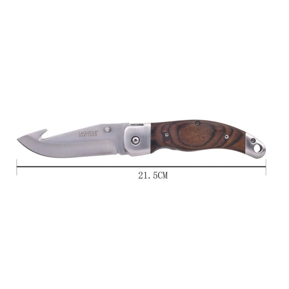 LAGUIOLE HERITAGE Jagt Lommekniv med Sort Læderetui - Lommekniv fra LAGUIOLE HERITAGE hos The Prince Webshop