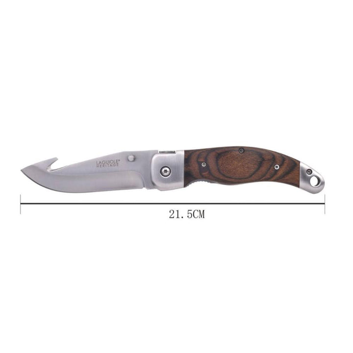 LAGUIOLE HERITAGE Jagt Lommekniv med Sort Læderetui - Lommekniv fra LAGUIOLE HERITAGE hos The Prince Webshop