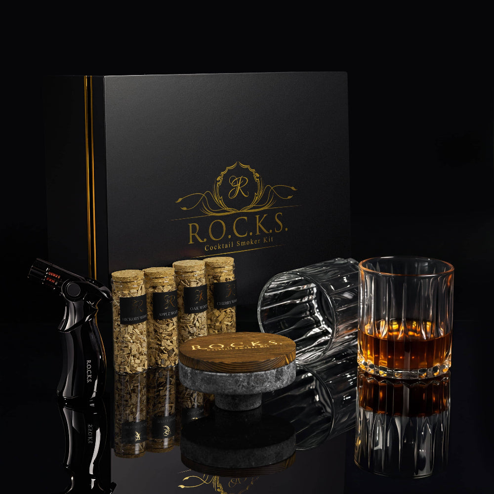 ROCKS Gavesæt: Whisky- og Cocktail Rygesæt
