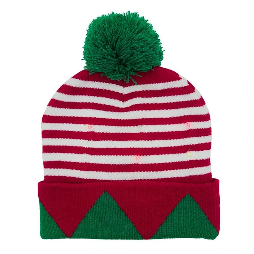 Snazzy Santa Elf Beanie Hue - med BLINK - Hue fra Snazzy Santa hos The Prince Webshop
