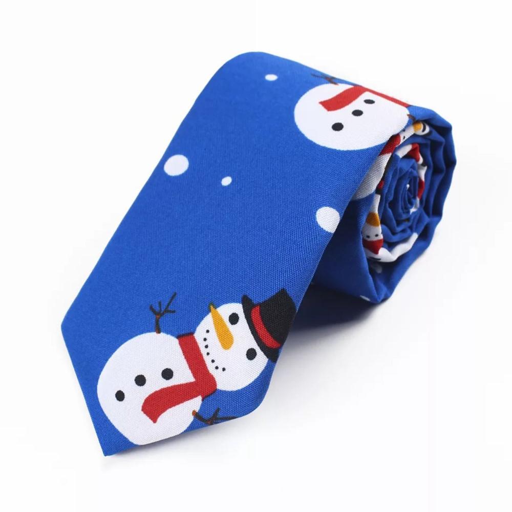 Snazzy Santa Jule Slips - Blå Snemænd - Slips fra Snazzy Santa hos The Prince Webshop