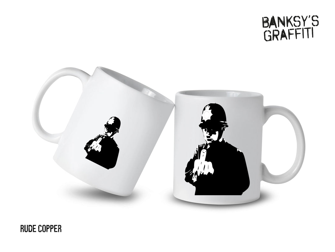 Banksy Ceramic Mug 325ml - Rude Copper - Krus fra URBAN.ITY hos The Prince Webshop
