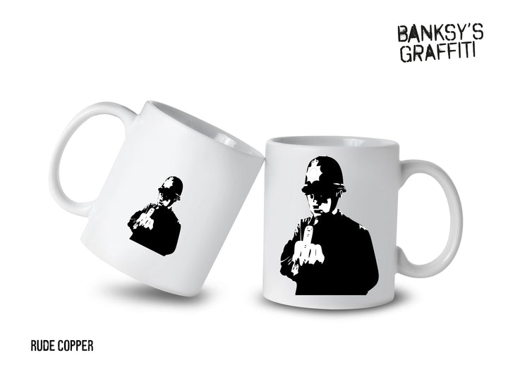 Banksy Ceramic Mug 325ml - Rude Copper - Krus fra URBAN.ITY hos The Prince Webshop