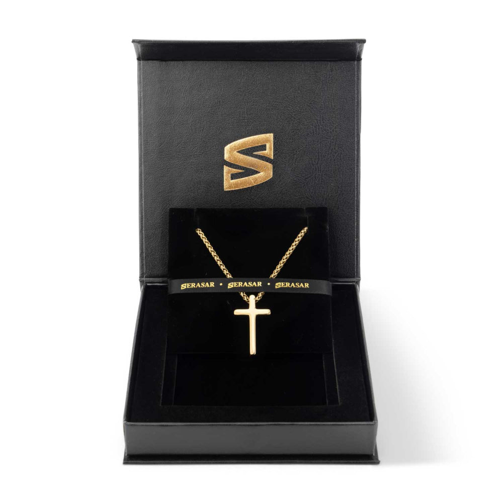 Lord Halskæde med Kors Vedhæng i Rustfrit Stål - 3 farver - Halskæde fra SERASAR hos The Prince Webshop