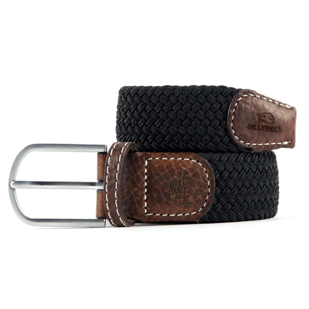 BILLYBELT Black Licorice Woven Elastic Belt - Elastisk Komfort Bælte - Bælte fra BILLYBELT hos The Prince Webshop