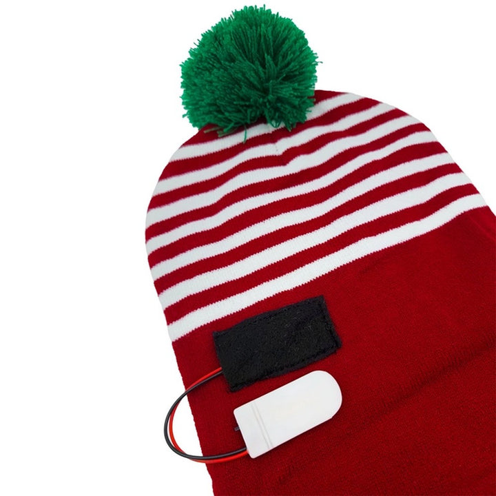 Snazzy Santa Elf Beanie Hue - med BLINK - Hue fra Snazzy Santa hos The Prince Webshop