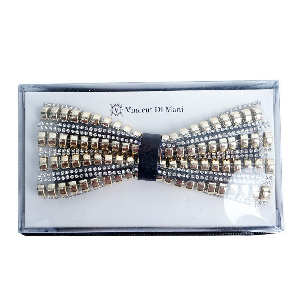 Gold Beads & Silver Stones Men's Bow Tie - Butterfly fra Vincent de Mani hos The Prince Webshop