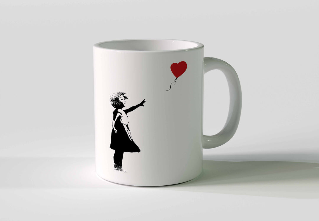 Banksy Ceramic Mug 325ml - Girl With Red Balloon - Krus fra URBAN.ITY hos The Prince Webshop