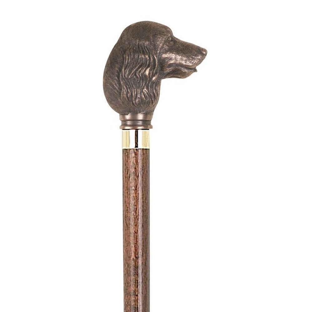Unik Spadserestok i Brun Ahorn med Cocker Spaniel Knop - Spaderestok fra Charles Buyers & Co Ltd hos The Prince Webshop