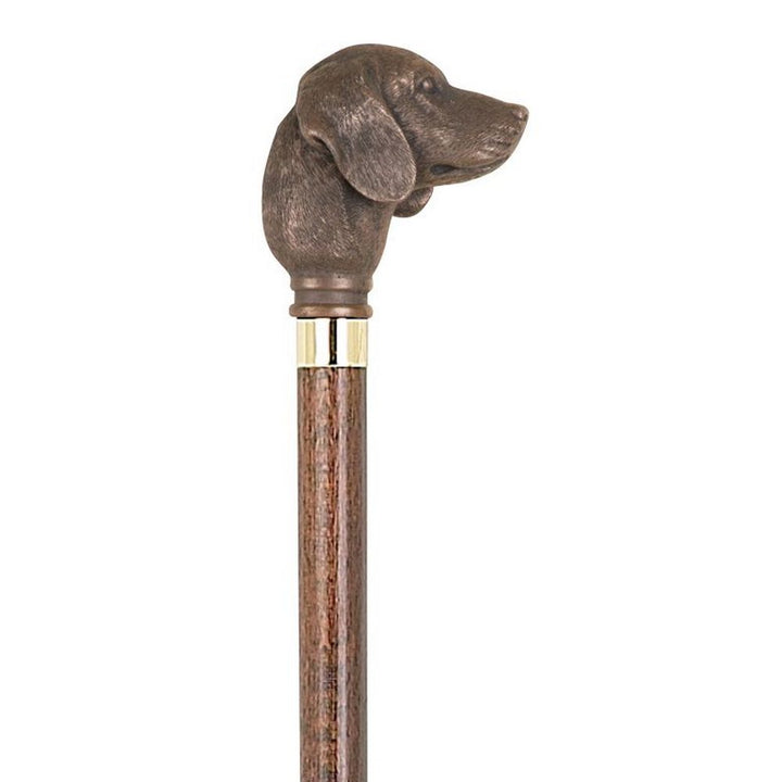 Unik Spadserestok i Brun Ahorn med Golden Retriever - Spaderestok fra Charles Buyers & Co Ltd hos The Prince Webshop