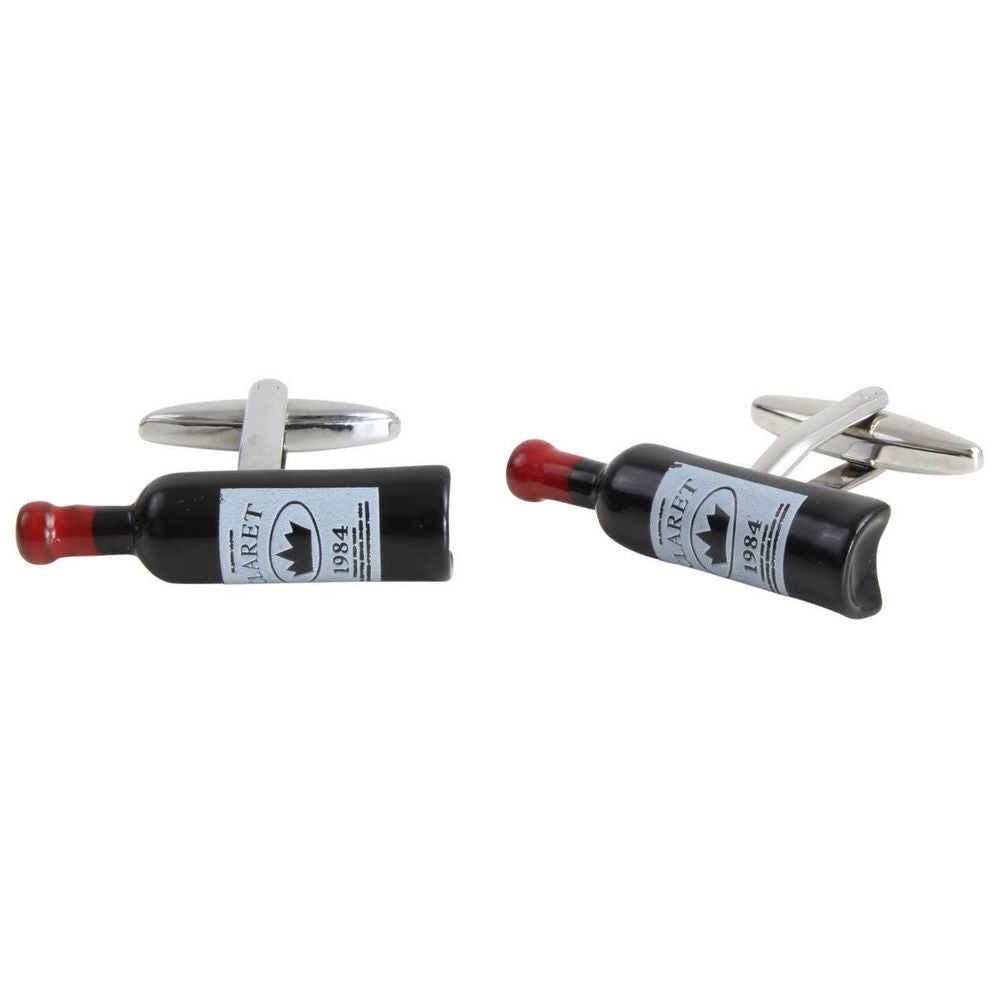 Red Wine Bottle Cufflinks - UK Manchetknapper - Manchetknapper fra David Aster Collection hos The Prince Webshop