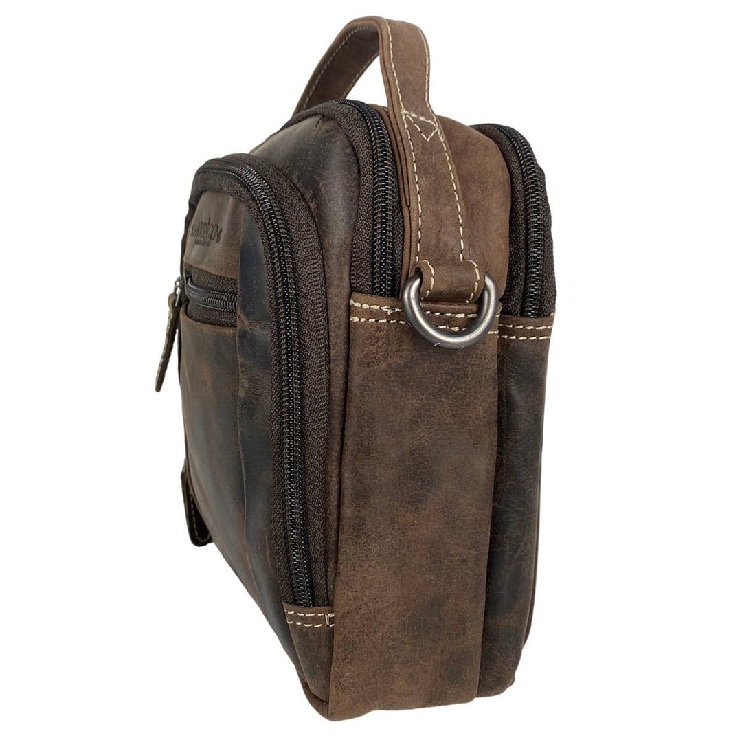 Arrigo Leather Crossbody Shoulder Bag & Belt Bag - Brun - Taske fra Arrigo hos The Prince Webshop
