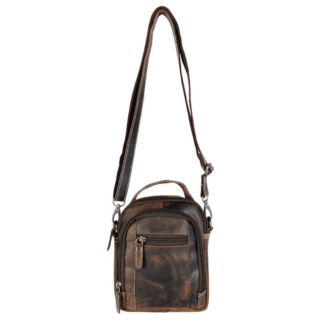 Arrigo Leather Crossbody Shoulder Bag & Belt Bag - Brun - Taske fra Arrigo hos The Prince Webshop