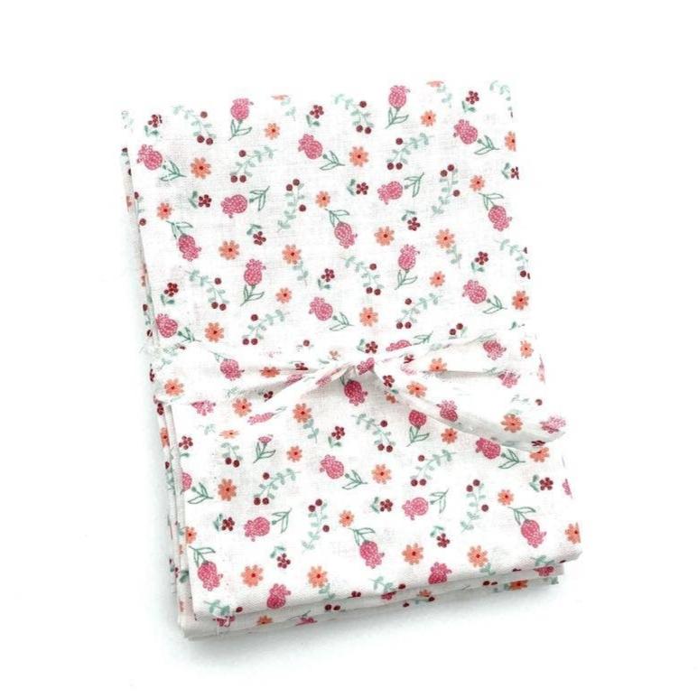 FLAX & STITCH - 3 store lommetørklæder -  Adenia Flamingo - Lommetørklæde fra FLAX & STITCH hos The Prince Webshop