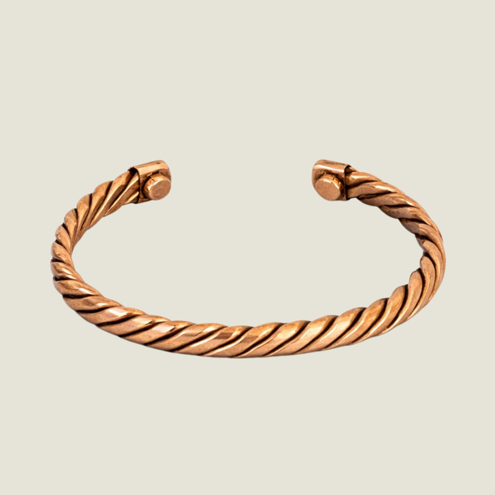 Flettet kobber sundhedsklemmearmbånd med 2 magneter
