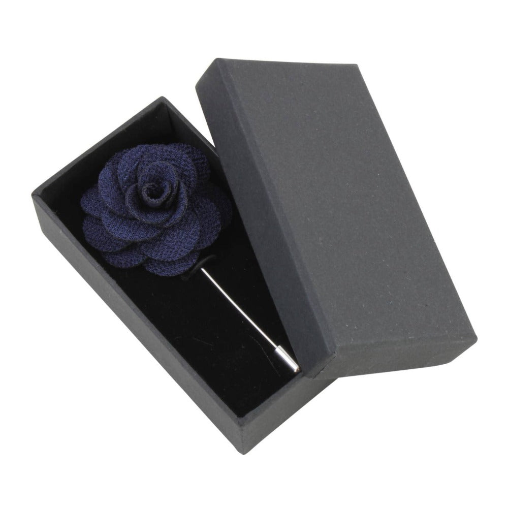 David Aster - Navy Flower Lapel Pin - Reversnål fra David Aster Collection hos The Prince Webshop