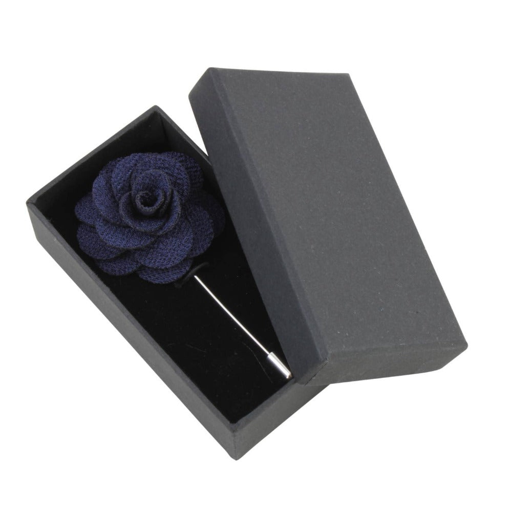David Aster - Black Flower Lapel Pin - Reversnål fra David Aster Collection hos The Prince Webshop