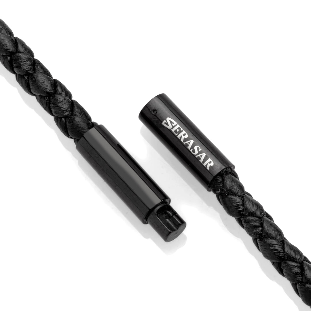 Læder halskæde “Cross” - Sort Krucifix - Halskæde fra SERASAR hos The Prince Webshop