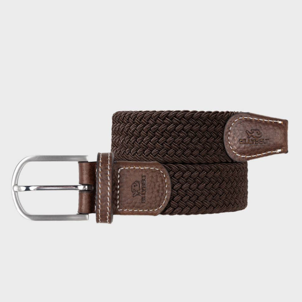 BILLYBELT Leaf-brown Woven Elastic Belt - Elastisk Komfort Bælte - Bælte fra BILLYBELT hos The Prince Webshop
