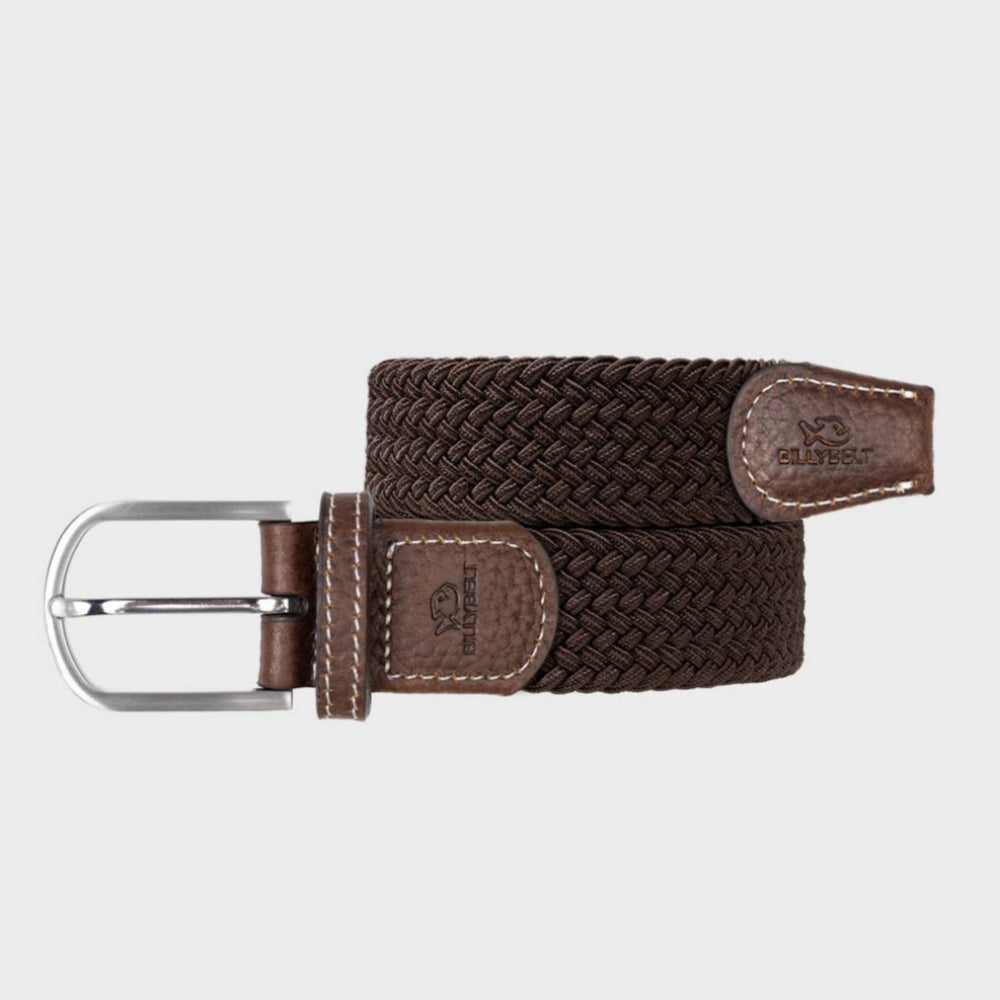 BILLYBELT Leaf-brown Woven Elastic Belt - Elastisk Komfort Bælte - Bælte fra BILLYBELT hos The Prince Webshop