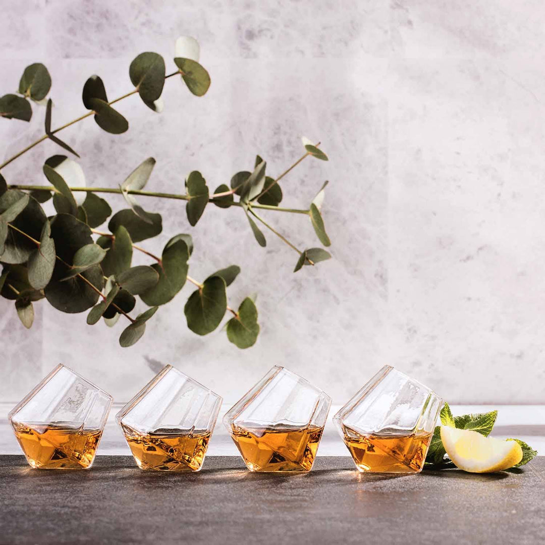 Mad Monkey Diamant Shot Glas - Sæt med 4