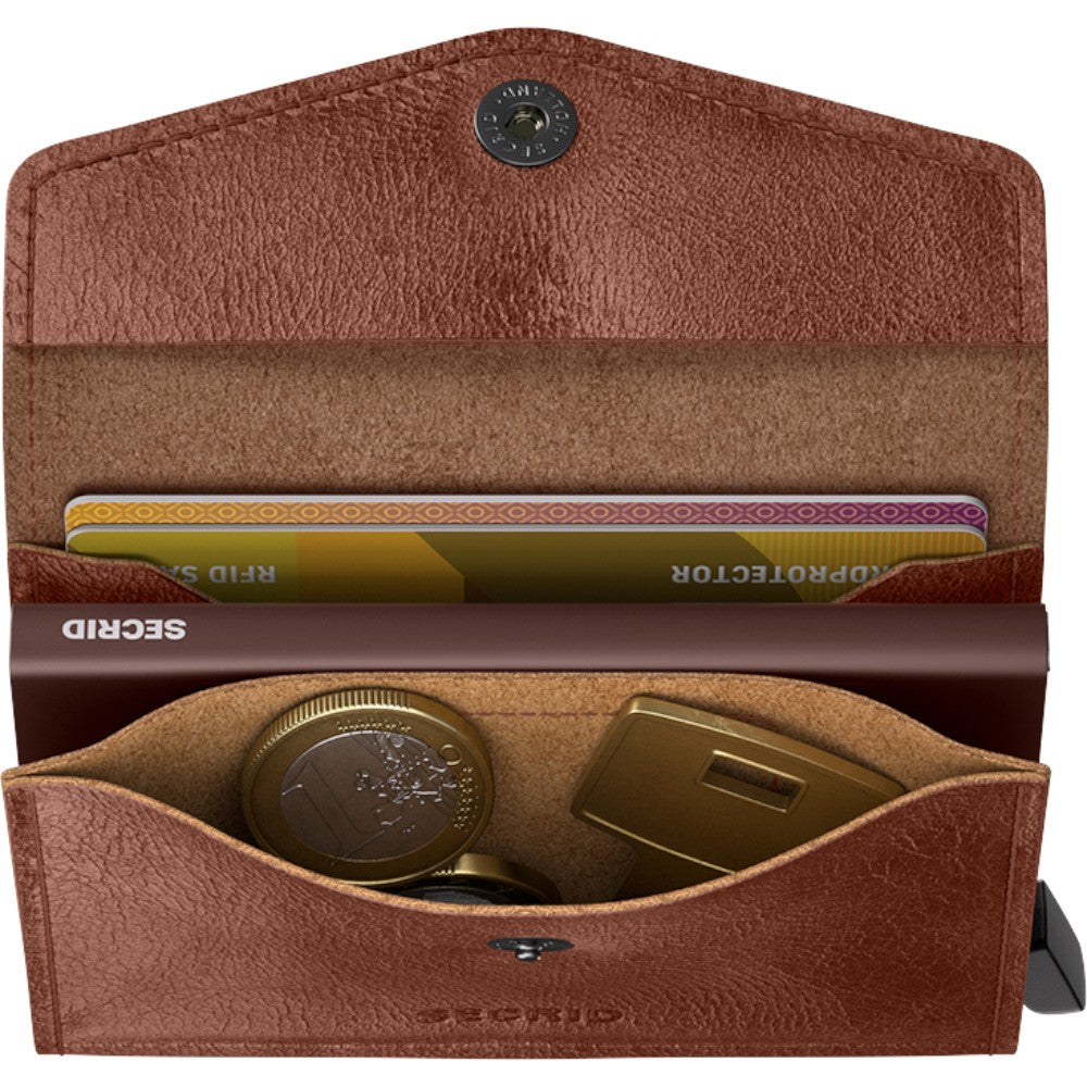 SECRID ENVELOPE WALLET - Vintage Cognac