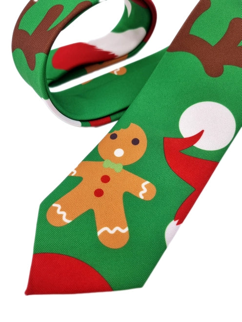 Snazzy Santa Jule Slips - Grøn Peberkage - Slips fra Snazzy Santa hos The Prince Webshop