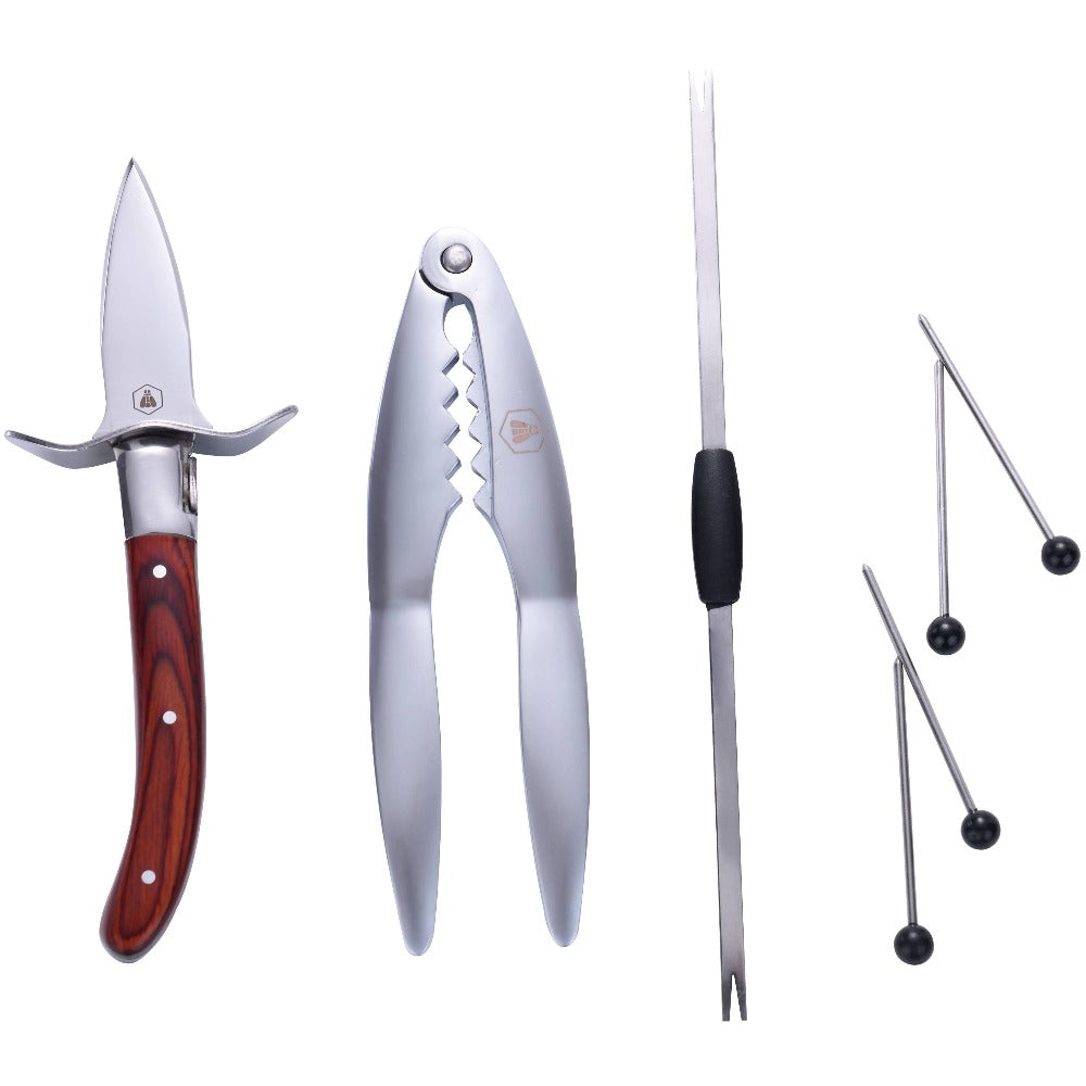 Laguiole seafood værktøj til østers og hummer - 7 dele - Gave Ide fra Laguiole hos The Prince Webshop
