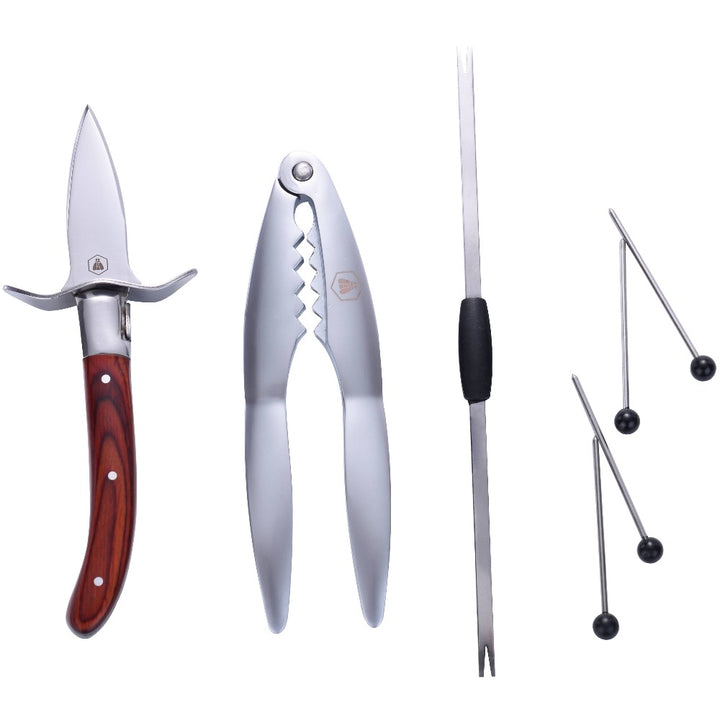 Laguiole seafood værktøj til østers og hummer - 7 dele - Gave Ide fra Laguiole hos The Prince Webshop
