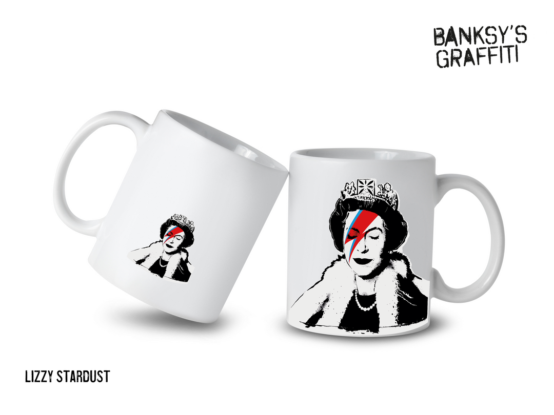 Banksy Ceramic Mug 325ml - Lizzy Stardust - Krus fra URBAN.ITY hos The Prince Webshop