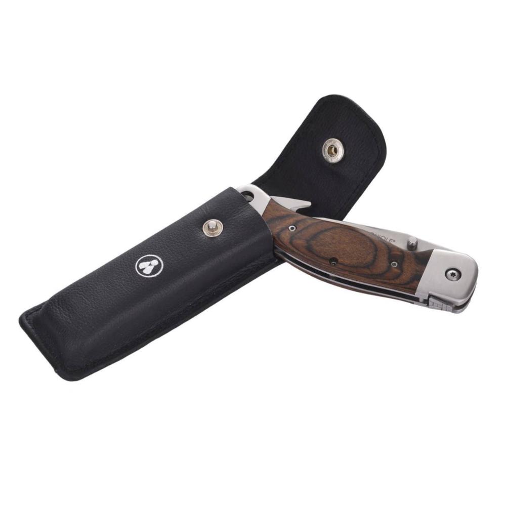 LAGUIOLE HERITAGE Jagt Lommekniv med Sort Læderetui - Lommekniv fra LAGUIOLE HERITAGE hos The Prince Webshop