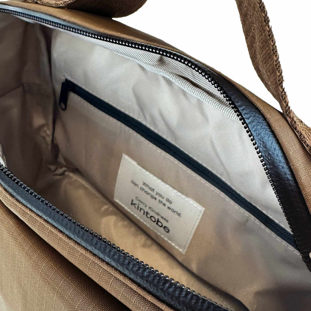 KINTOBE NOAH street messenger bag - Earth Brown
