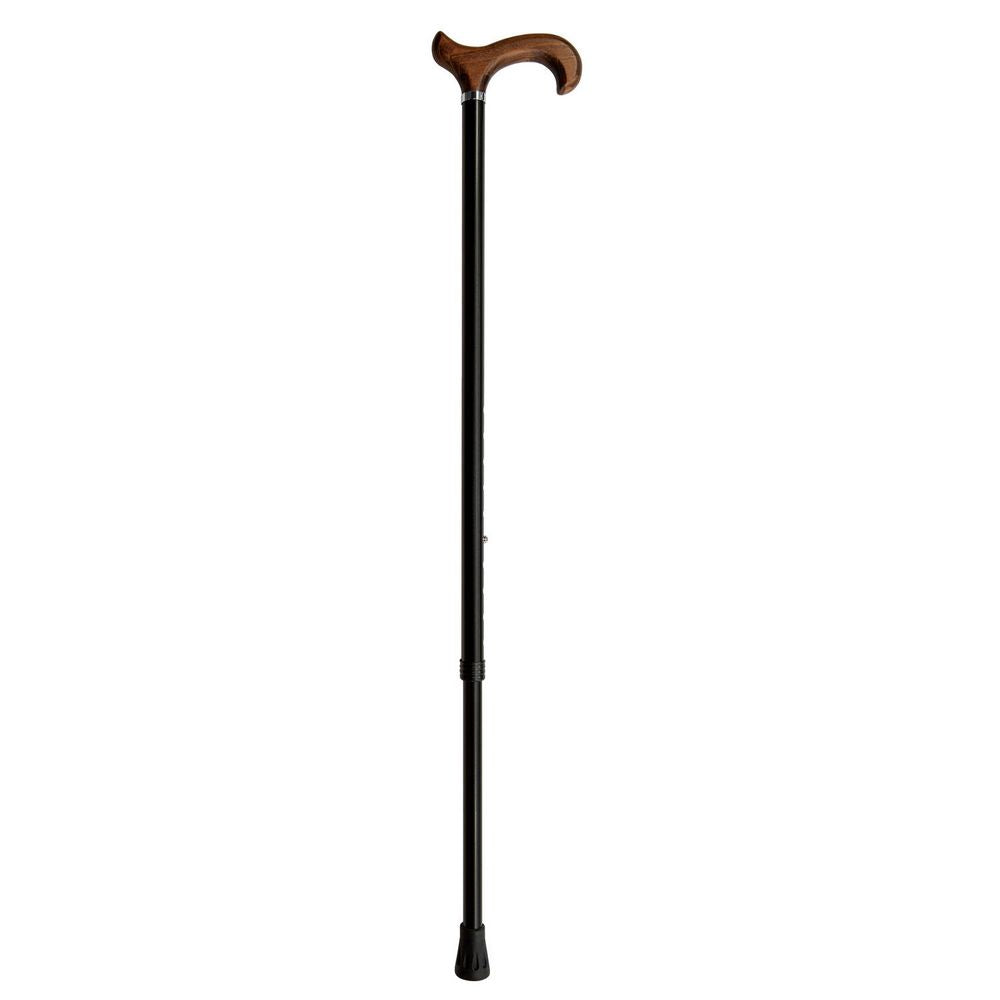 Elegant Justerbar Alu Stok - Stort Derby Greb i Træ - Spaderestok fra Ottavio Recalcati di Renato hos The Prince Webshop
