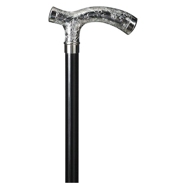 Spadserestok - FLORAL CRUTCH CHROME - Spaderestok fra Ottavio Recalcati di Renato hos The Prince Webshop