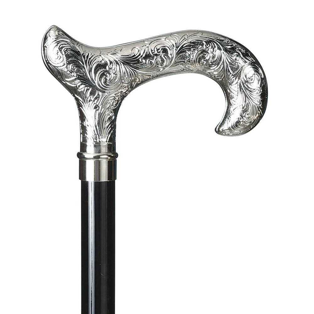 Spadserestok Derby Håndtag Paisley Chrome - Spaderestok fra Ottavio Recalcati di Renato hos The Prince Webshop