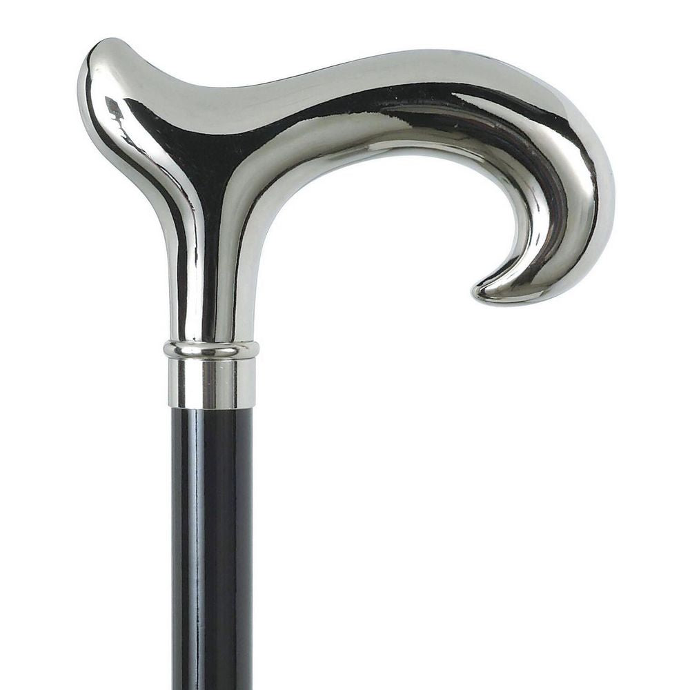 Elegant Justerbar Alu Stok - Derby Glat Chrome - Spaderestok fra Ottavio Recalcati di Renato hos The Prince Webshop