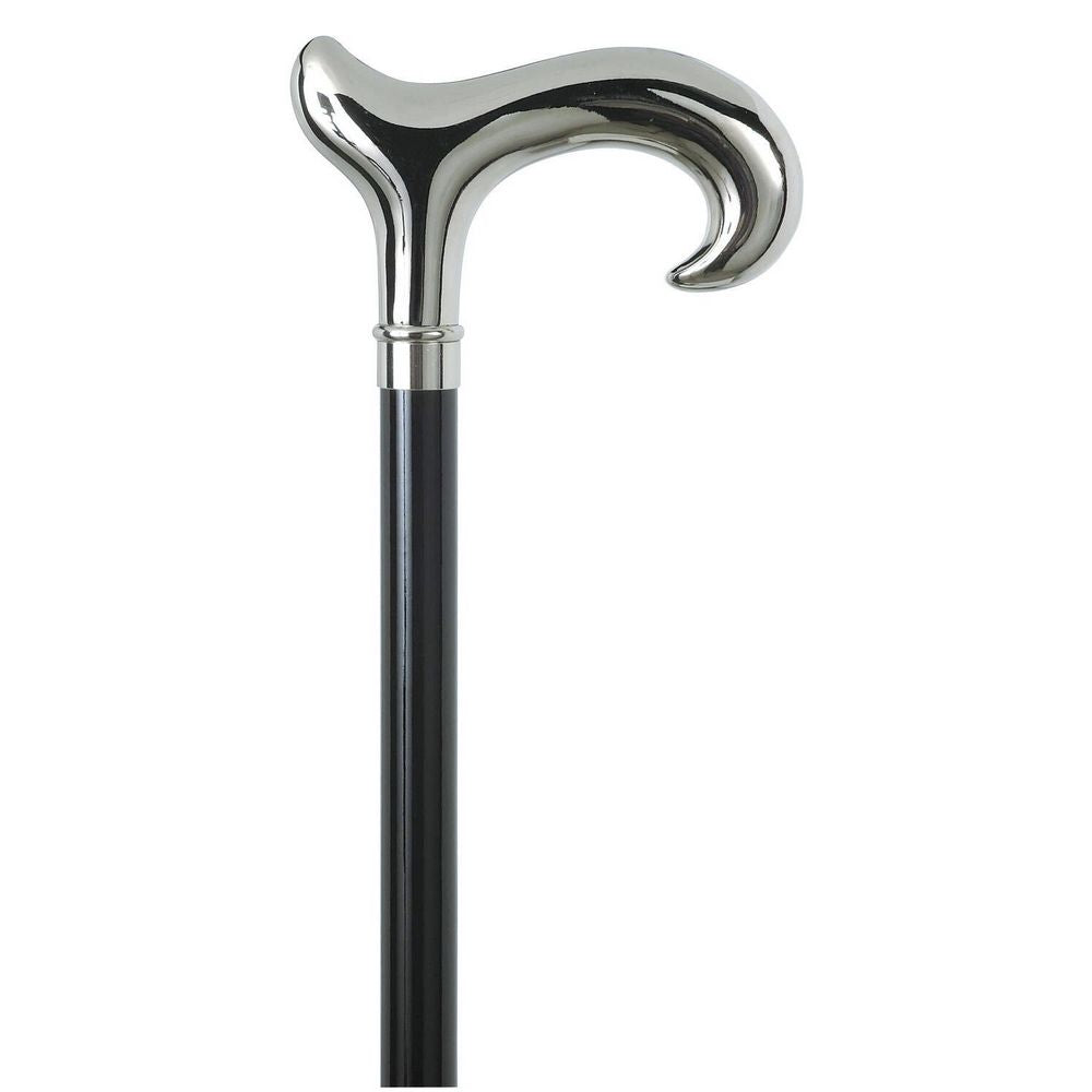 Elegant Justerbar Alu Stok - Derby Glat Chrome - Spaderestok fra Ottavio Recalcati di Renato hos The Prince Webshop