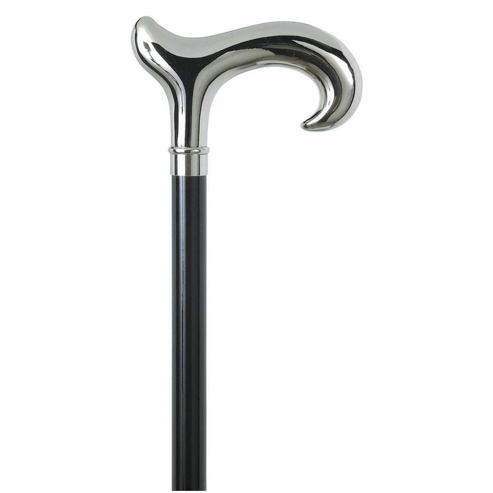 Elegant Justerbar Alu Stok - Derby Glat Chrome - Spaderestok fra Ottavio Recalcati di Renato hos The Prince Webshop