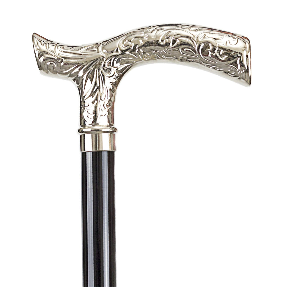 Elegant Justerbar Alu Stok - Crutch Paisley Chrome - Spaderestok fra Ottavio Recalcati di Renato hos The Prince Webshop