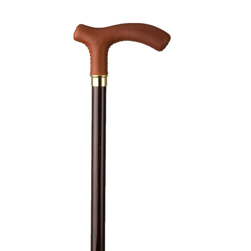 Spadserestok BROWN CRUTCH - Ægte Læder - Spaderestok fra Ottavio Recalcati di Renato hos The Prince Webshop