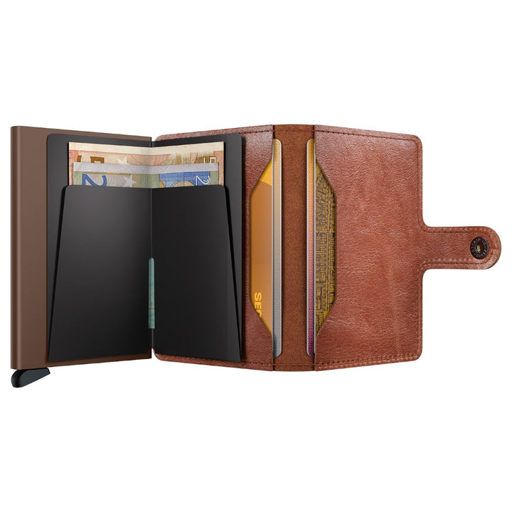 SECRID Miniwallet Vintage Cognac & Silver