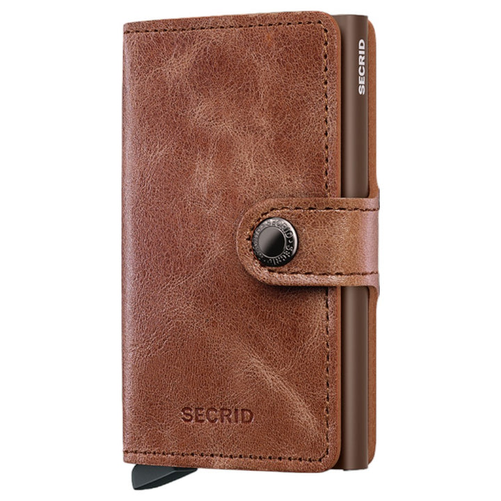 SECRID Miniwallet Vintage Cognac & Silver