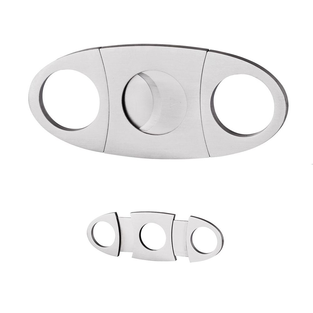 Angelo Ovale Cigar Cutter Chrome, 2 Blades, Ring 56 - Cigar Klipper fra Angelo hos The Prince Webshop