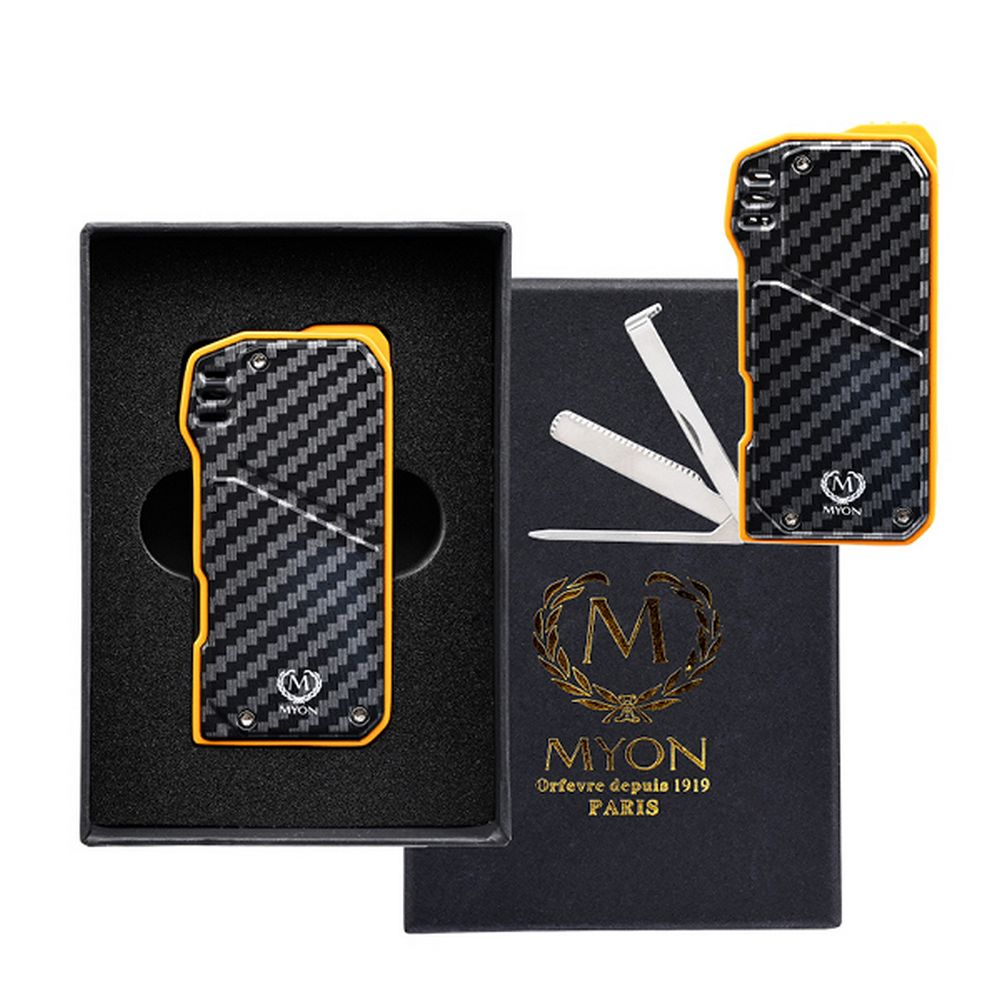 Myon Racing Yellow Pibe Lighter med Værktøj - Lighter fra Myon hos The Prince Webshop