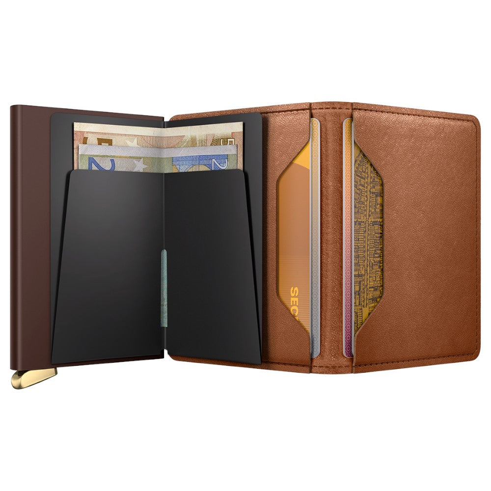SECRID Premium Slimwallet Emboss Lines Cognac +