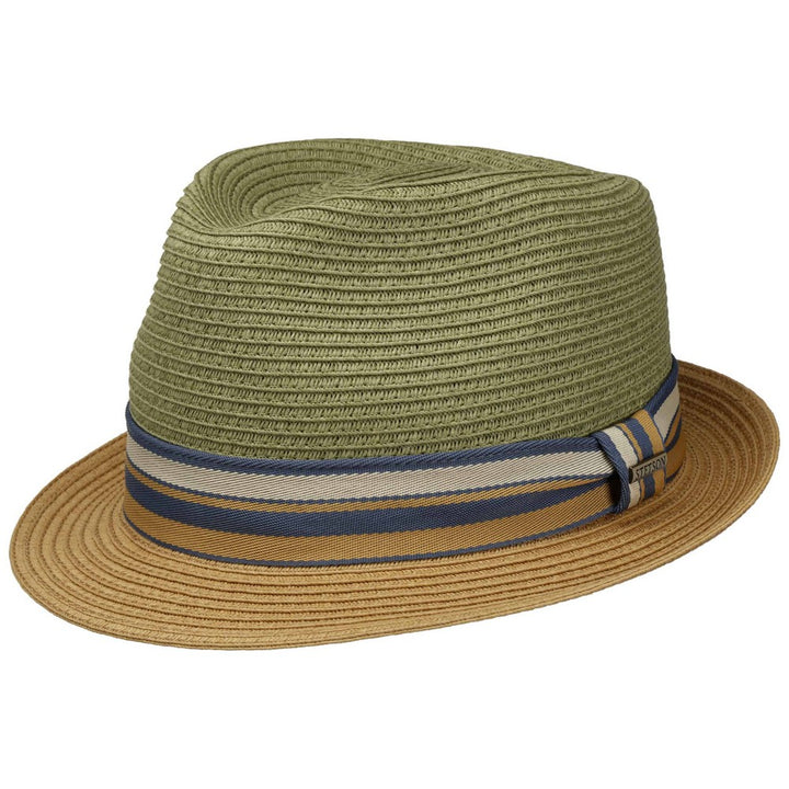 Stetson Trilby Toyo Strå Sommerhat - Moss/Beige