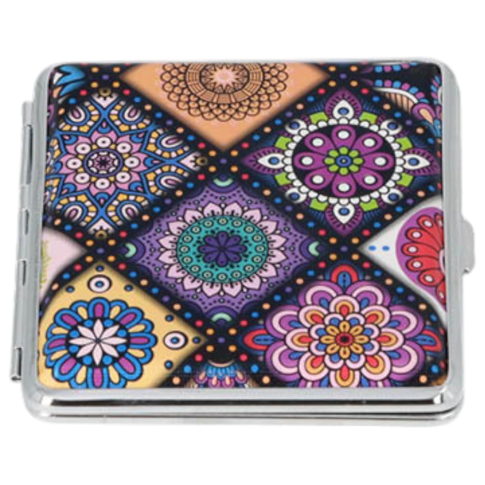Angelo Cigaretetui - 20 King Size - Hippie Floral - Cigaret Etui fra Angelo hos The Prince Webshop