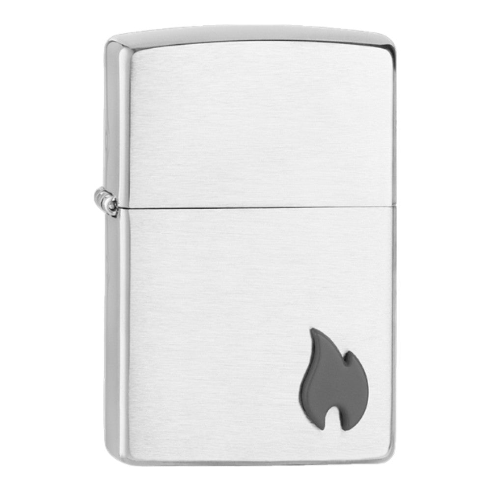 ZIPPO Lighter 200 Black Flame Emblem - Zippo Lighter fra Zippo hos The Prince Webshop