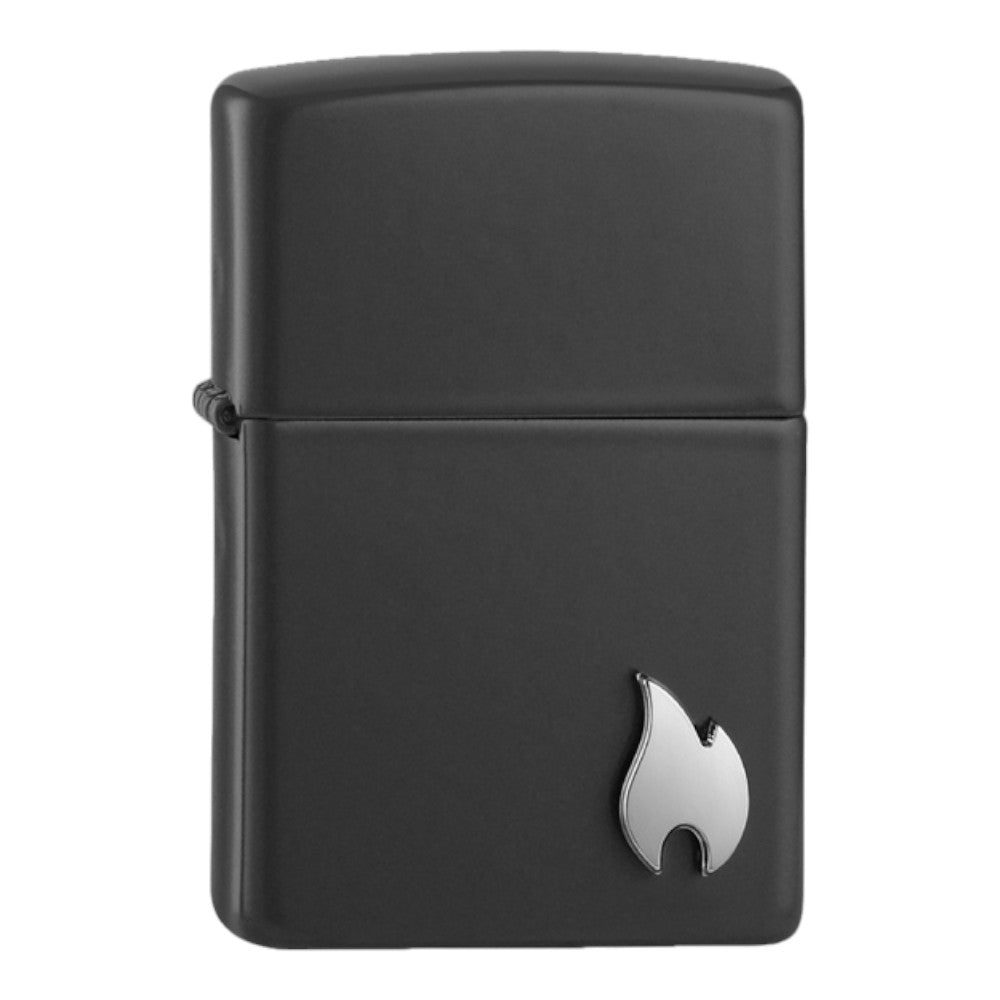 ZIPPO Lighter 218C Silver Flame Emblem - Zippo Lighter fra Zippo hos The Prince Webshop