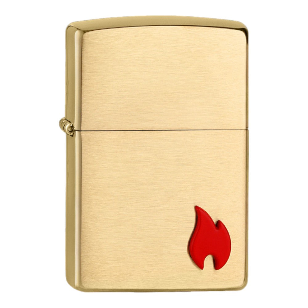 ZIPPO Lighter 204B Red Flame Emblem - Zippo Lighter fra Zippo hos The Prince Webshop